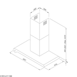 Máy hút mùi áp tường Malloca Circle F188